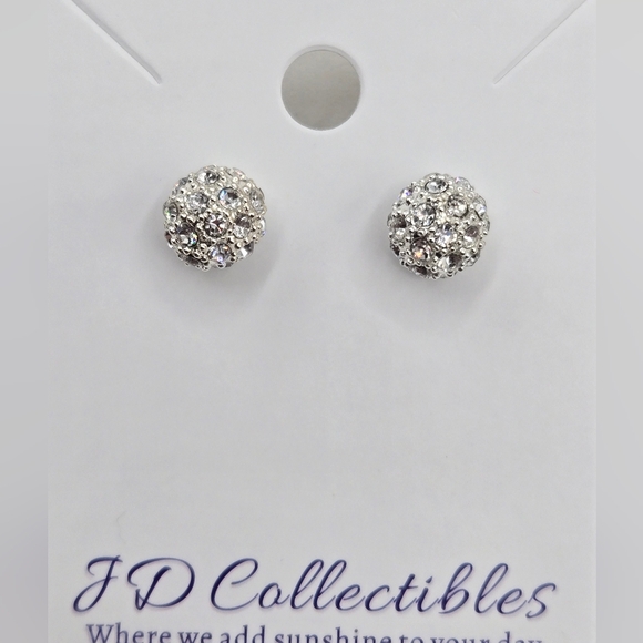 Swarovski Jewelry - Swarovski Elements Silver Crystal Earrings Made with Swarovski Crystals